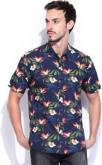 United Colors of Benetton Men's Printed Casual Multicolor Shirt
