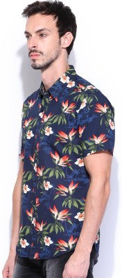 United Colors of Benetton Men's Printed Casual Multicolor Shirt