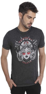 Jack & Jones Graphic Print Men's Round Neck Grey T-Shirt