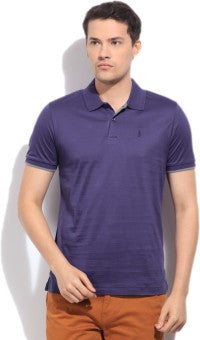 Arrow Newyork Solid Men's Polo Purple T-Shirt